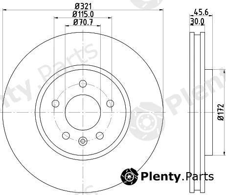 Hella 8DD355129-691 — Brake Disc PRO High Carbon