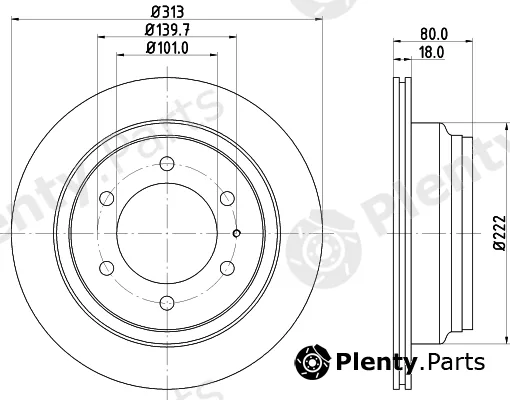 Hella 8DD355106-021 — Brake Disc