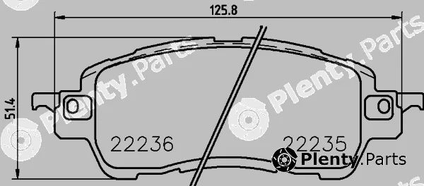 Hella 8DB355029-351 — Brake Pad Set, disc brake NAO