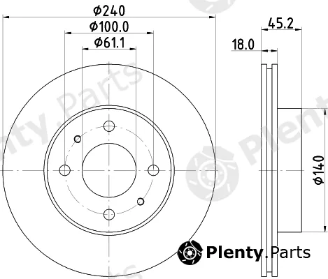 Hella 8DD355103-331 — Brake Disc