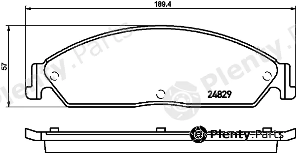 Hella 8DB355029-961 — Brake Pad Set, disc brake NAO