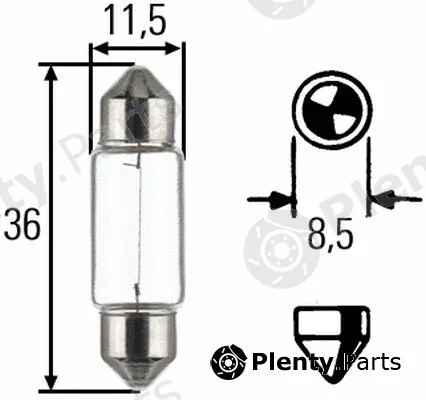 Hella 8GM002092-123 — Bulb, licence plate light STANDARD