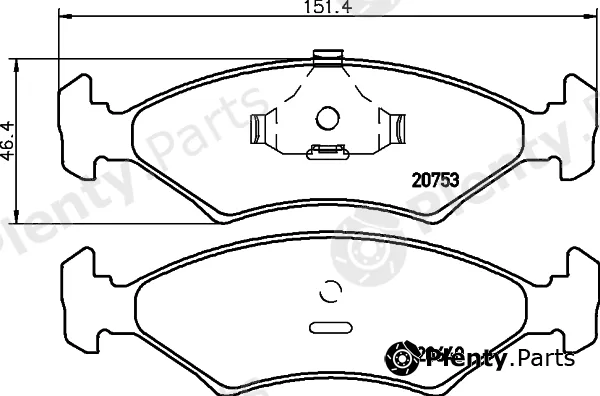 Hella 8DB355026-781 — Brake Pad Set, disc brake NAO