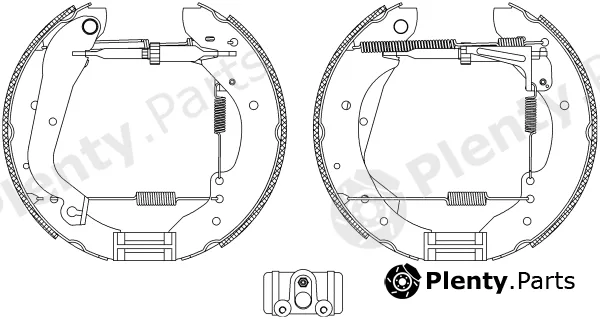 Hella 8DB355004-171 — Brake Shoe Set Shoe Kit Pro