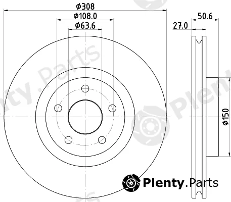 Hella 8DD355132-291 — Brake Disc PRO