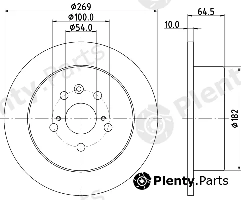 Hella 8DD355104-061 — Brake Disc