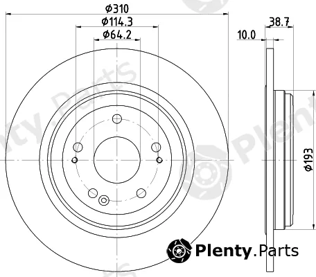 Hella 8DD355132-231 — Brake Disc PRO