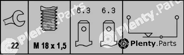 Hella 6ZF004843-001 — Switch, reverse light