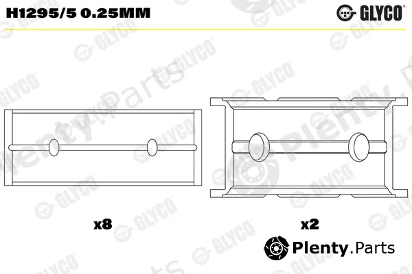 Glyco H1295/50.25MM — Crankshaft Bearing
