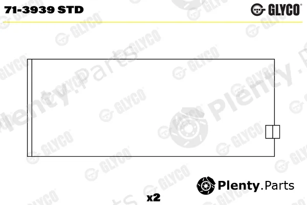 Glyco 71-3939STD — Connecting Rod Bearing