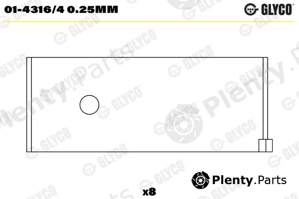 Glyco 01-4316/40.25mm — Connecting Rod Bearing