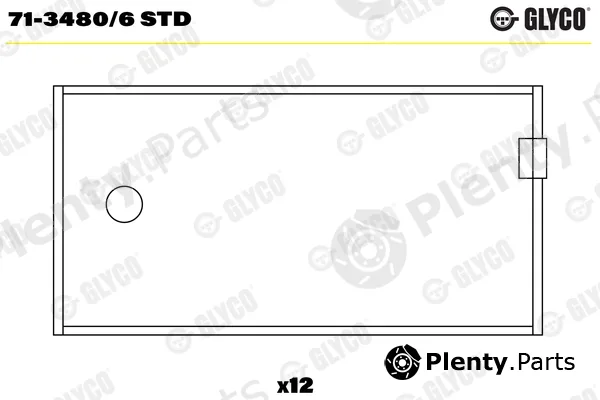 Glyco 71-3480/6STD — Connecting Rod Bearing