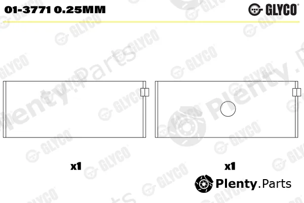 Glyco 01-37710.25mm — Connecting Rod Bearing