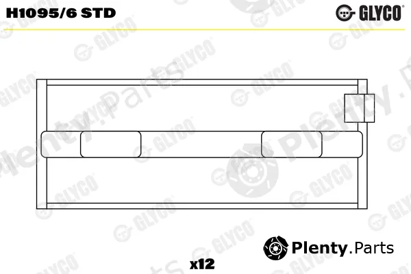 Glyco H1095/6STD — Crankshaft Bearing