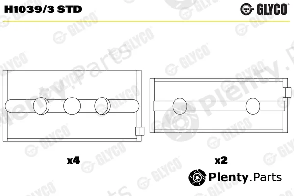 Glyco H1039/3STD — Crankshaft Bearing
