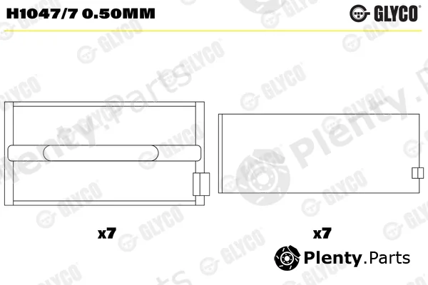 Glyco H1047/70.50mm — Crankshaft Bearing