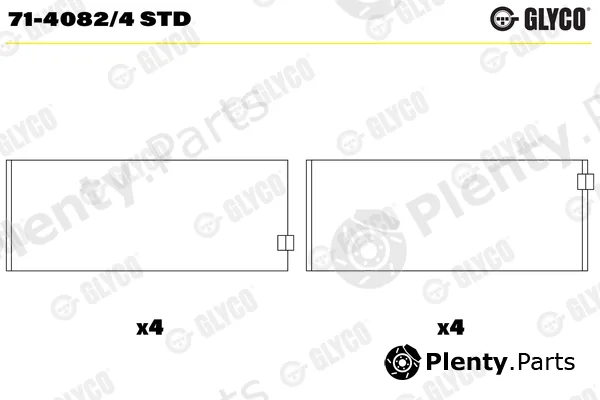 Glyco 71-4082/4STD — Connecting Rod Bearing