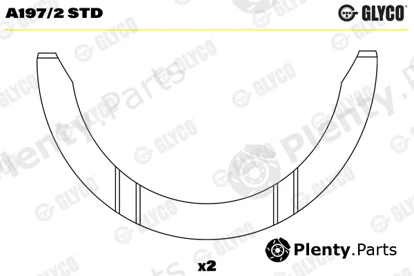 Glyco A197/2STD — Thrust Washer, crankshaft