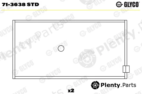 Glyco 71-3638STD — Connecting Rod Bearing