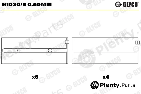 Glyco H1030/50.50mm — Crankshaft Bearing