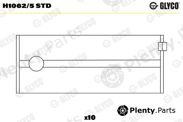 Glyco H1062/5STD — Crankshaft Bearing