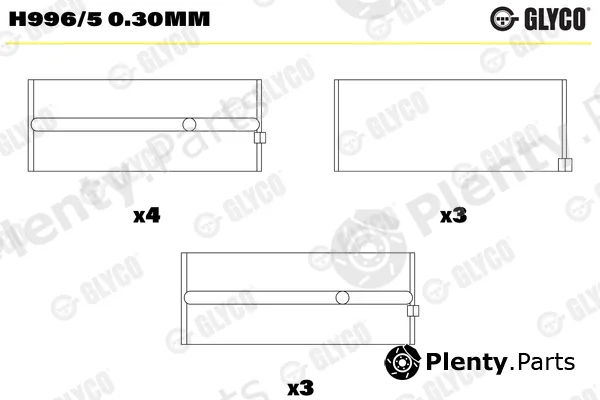 Glyco H996/50.30mm — Crankshaft Bearing