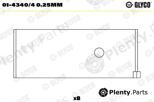 Glyco 01-4340/40.25mm — Connecting Rod Bearing