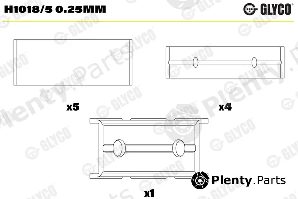 Glyco H1018/50.25mm — Crankshaft Bearing