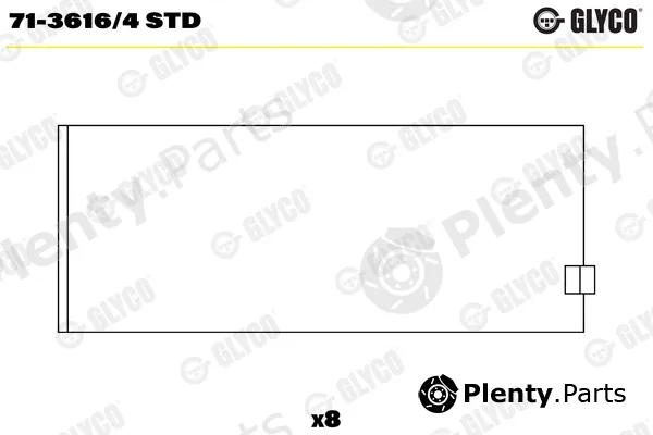 Glyco 71-3616/4STD — Connecting Rod Bearing