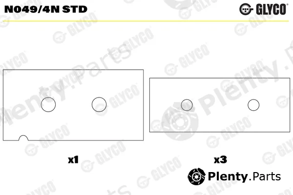 Glyco N049/4NSTD — Camshaft Bearing