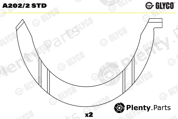Glyco A202/2STD — Thrust Washer, crankshaft