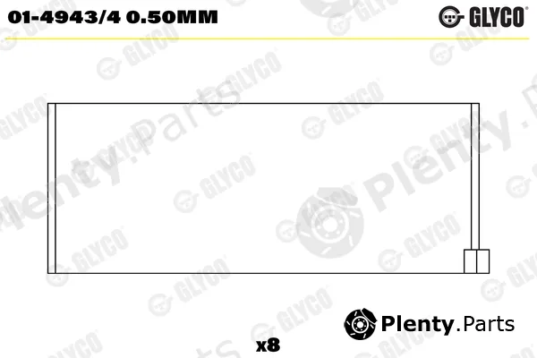 Glyco 01-4943/40.50MM — Connecting Rod Bearing