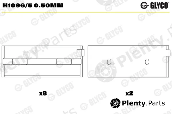 Glyco H1096/50.50mm — Crankshaft Bearing