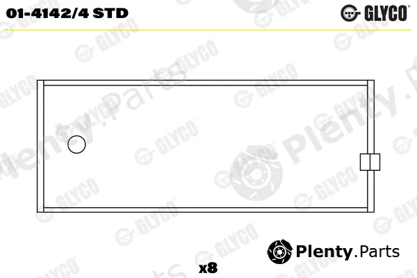 Glyco 01-4142/4STD — Connecting Rod Bearing