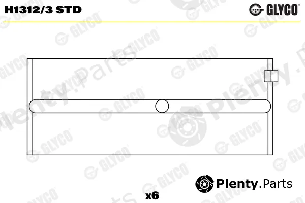 Glyco H1312/3STD — Crankshaft Bearing