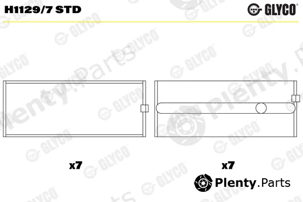 Glyco H1129/7STD — Crankshaft Bearing
