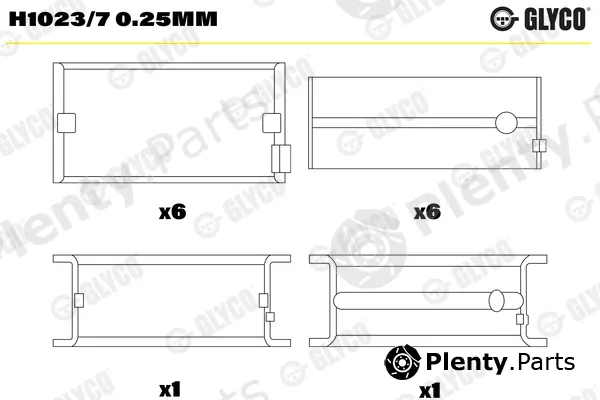 Glyco H1023/70.25mm — Crankshaft Bearing