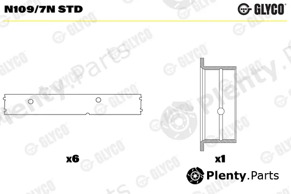 Glyco N109/7NSTD — Camshaft Bearing