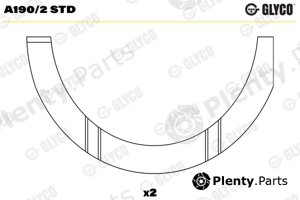 Glyco A190/2STD — Thrust Washer, crankshaft
