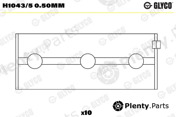 Glyco H1043/50.50mm — Crankshaft Bearing