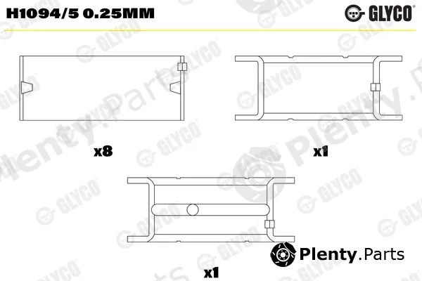 Glyco H1094/50.25mm — Crankshaft Bearing