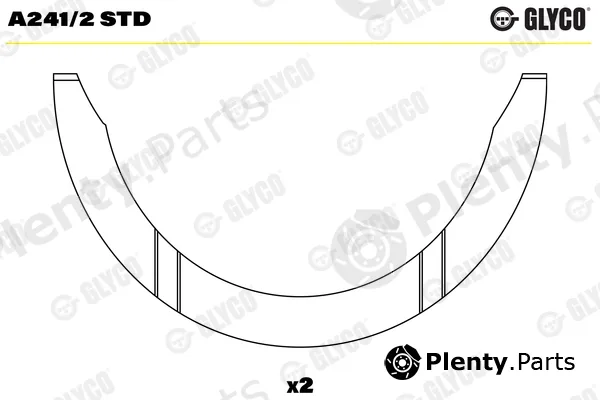 Glyco A241/2STD — Thrust Washer, crankshaft