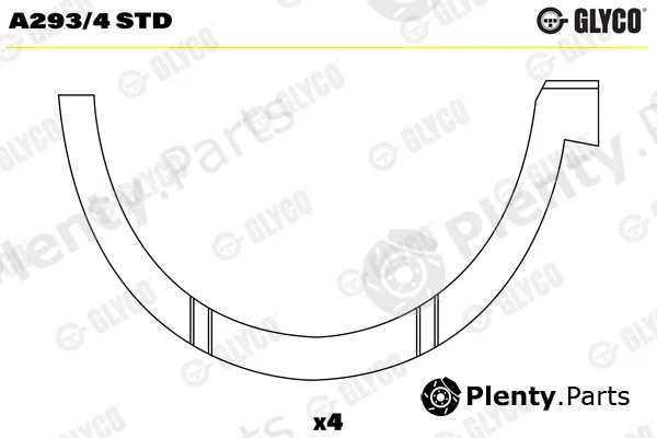 Glyco A293/4STD — Thrust Washer, crankshaft