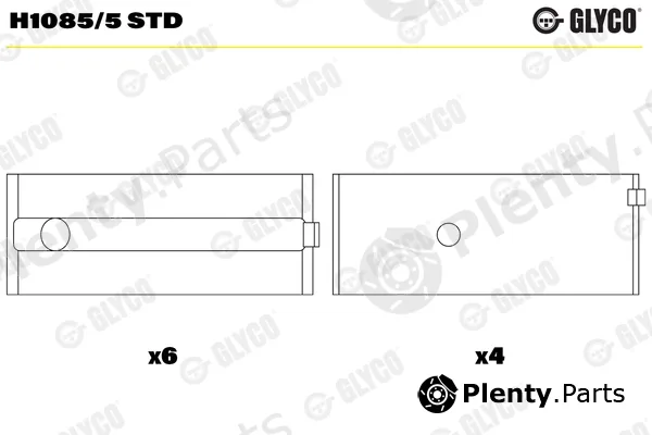 Glyco H1085/5STD — Crankshaft Bearing