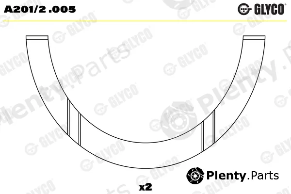 Glyco A201/2.005 — Thrust Washer, crankshaft