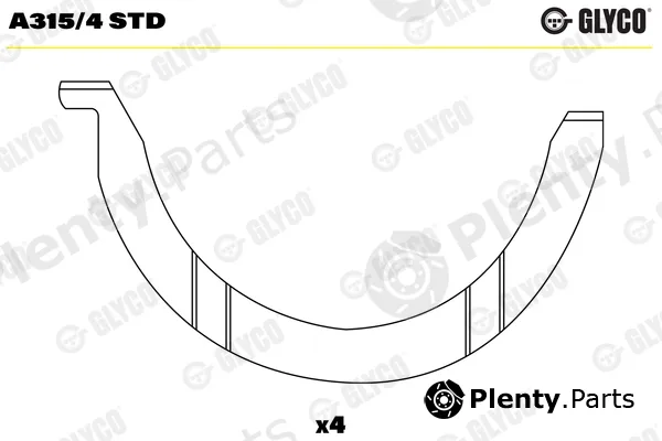Glyco A315/4STD — Thrust Washer, crankshaft