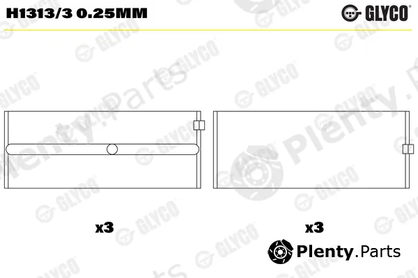 Glyco H1313/30.25mm — Crankshaft Bearing