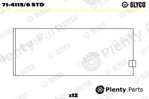 Glyco 71-4115/6STD — Connecting Rod Bearing