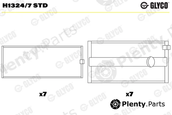 Glyco H1324/7STD — Crankshaft Bearing