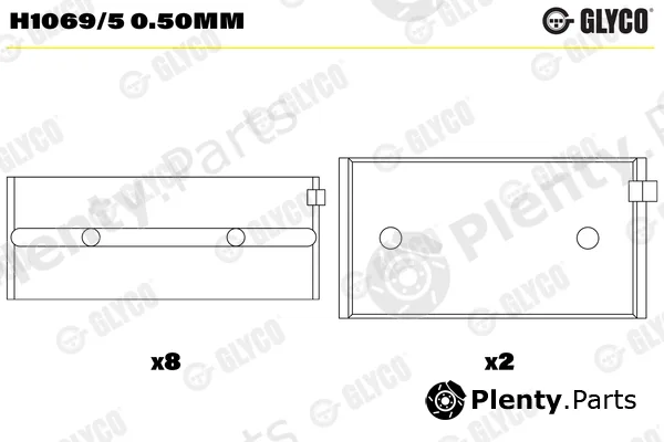 Glyco H1069/50.50mm — Crankshaft Bearing
